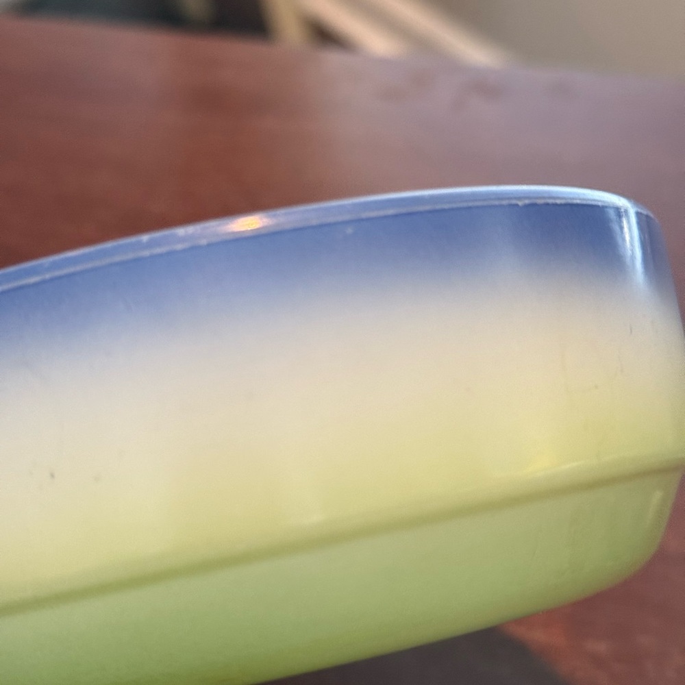 Gradient Blue and Green Decorative Bowl